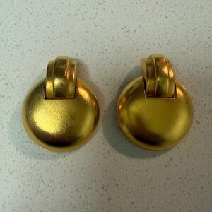 Vintage Ben Amun Door knocker Gold Clip On Earrings
